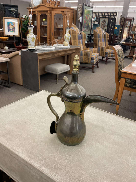 Vintage Dallah Middle Easter Coffee Pot w/Stamp 13"