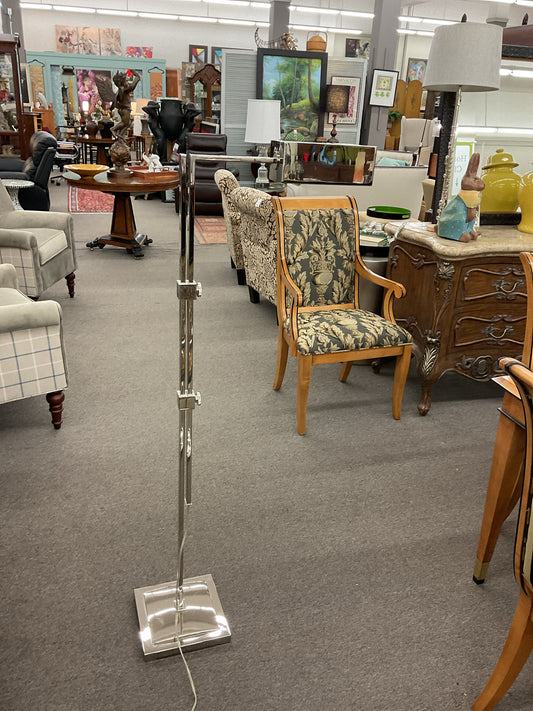 Chrome Adjustable Arm Floor Lamp