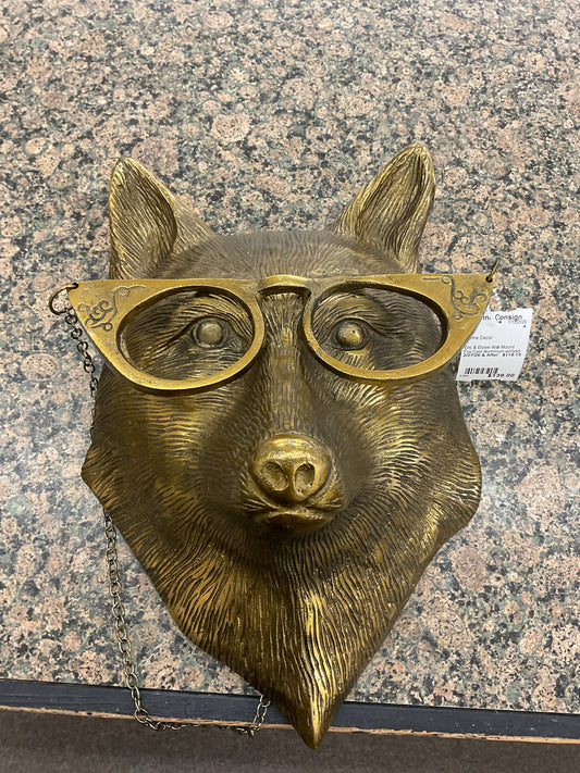 Eric & Eloise Wall Mount Fox Cast Aluminum w/Gold Finish