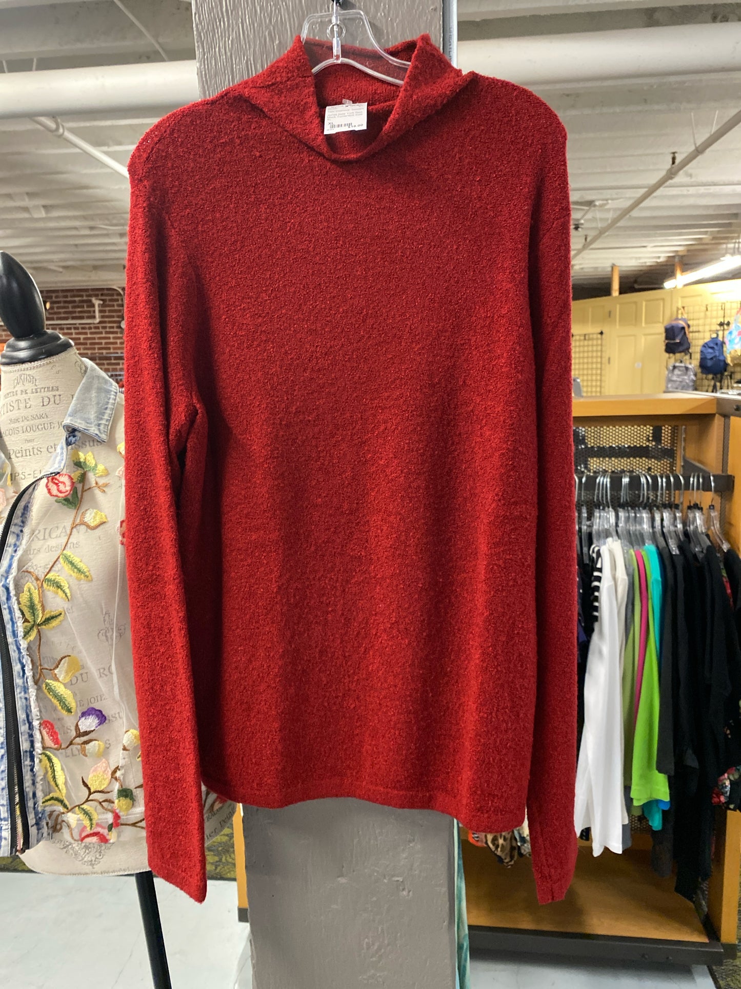 Jones New York Red Mock Turtleneck Size XL