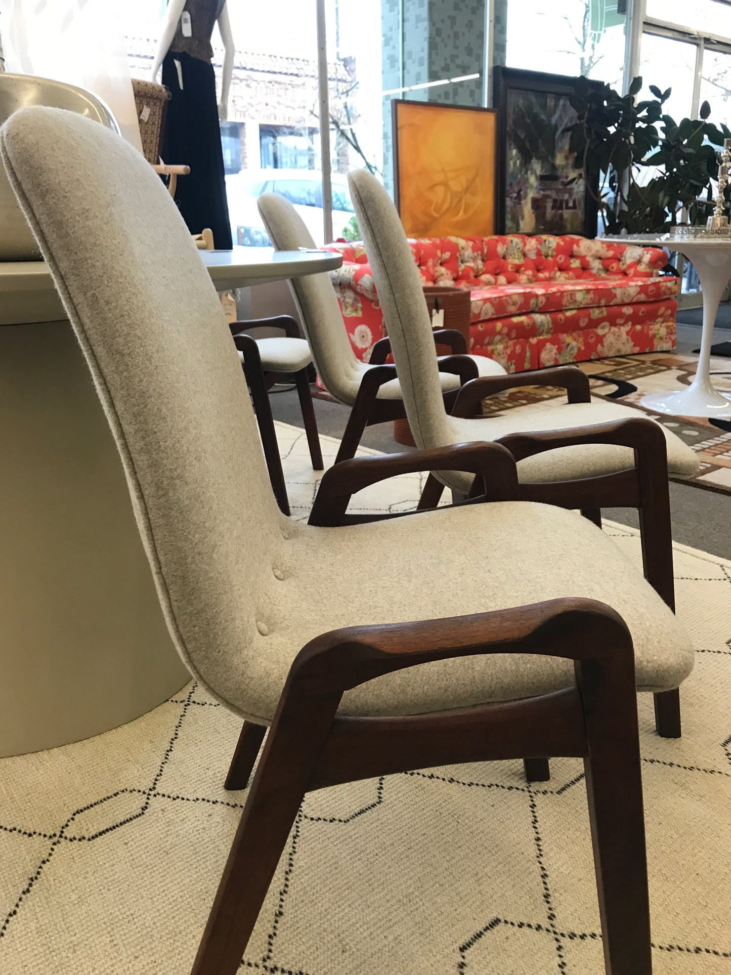 Set of Four Mid Century Dining Chairs