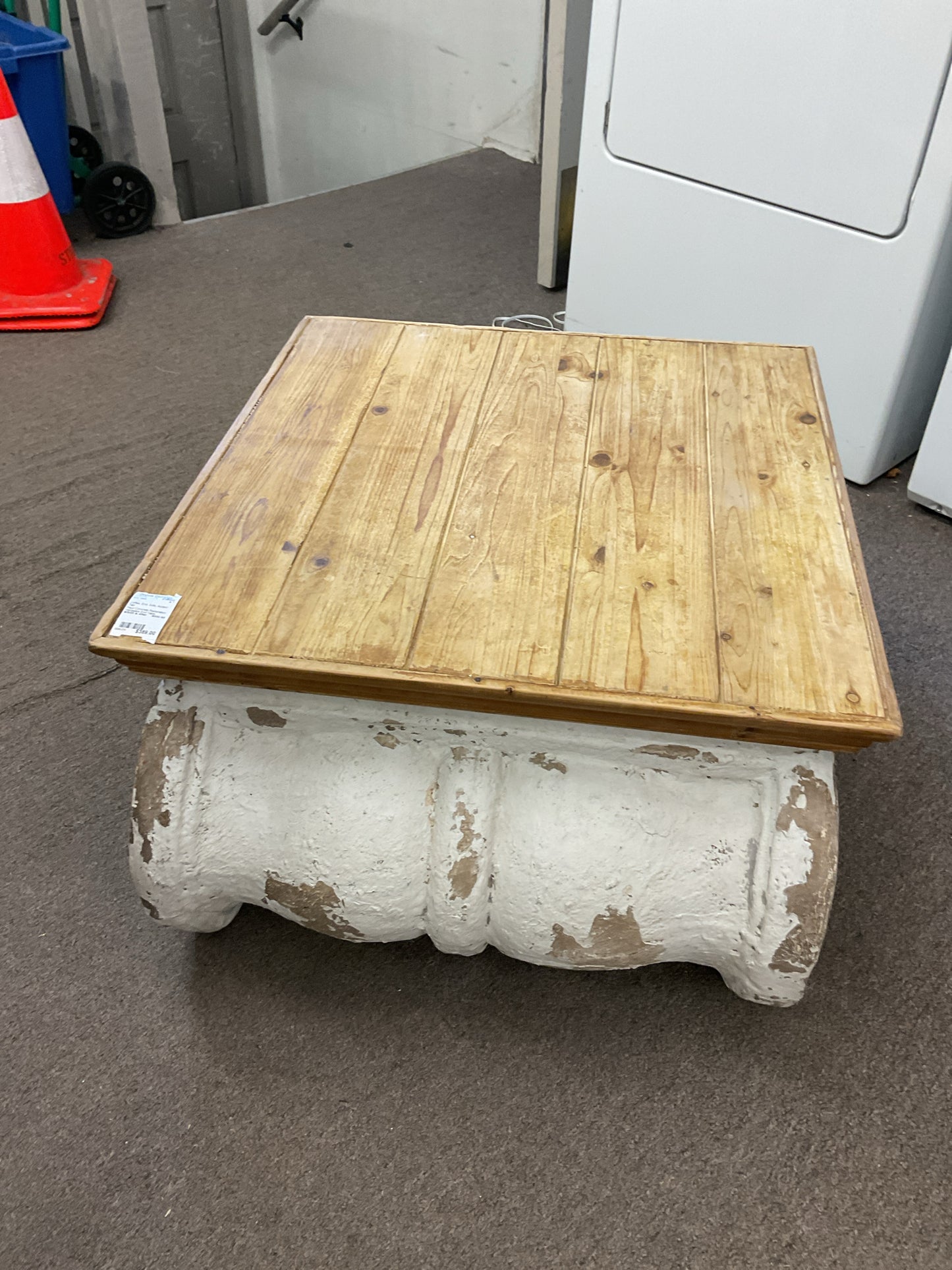 Faux Concrete Restoration Hardware End Table