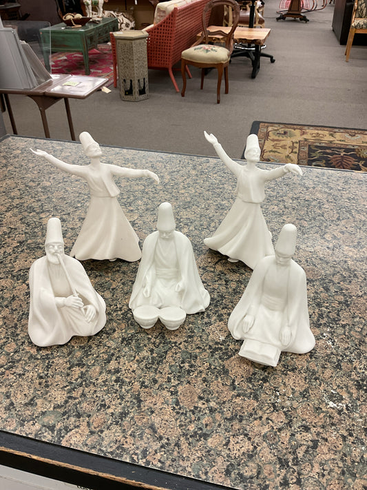 Sufi Whirling Dervish Figurines Dancers & Musicians Set of (5)