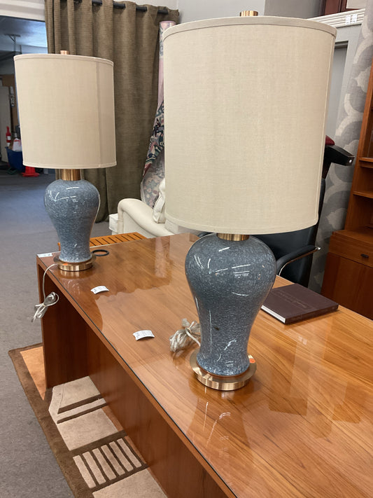 Uttermost Blue & Gold Lamp w/Shade