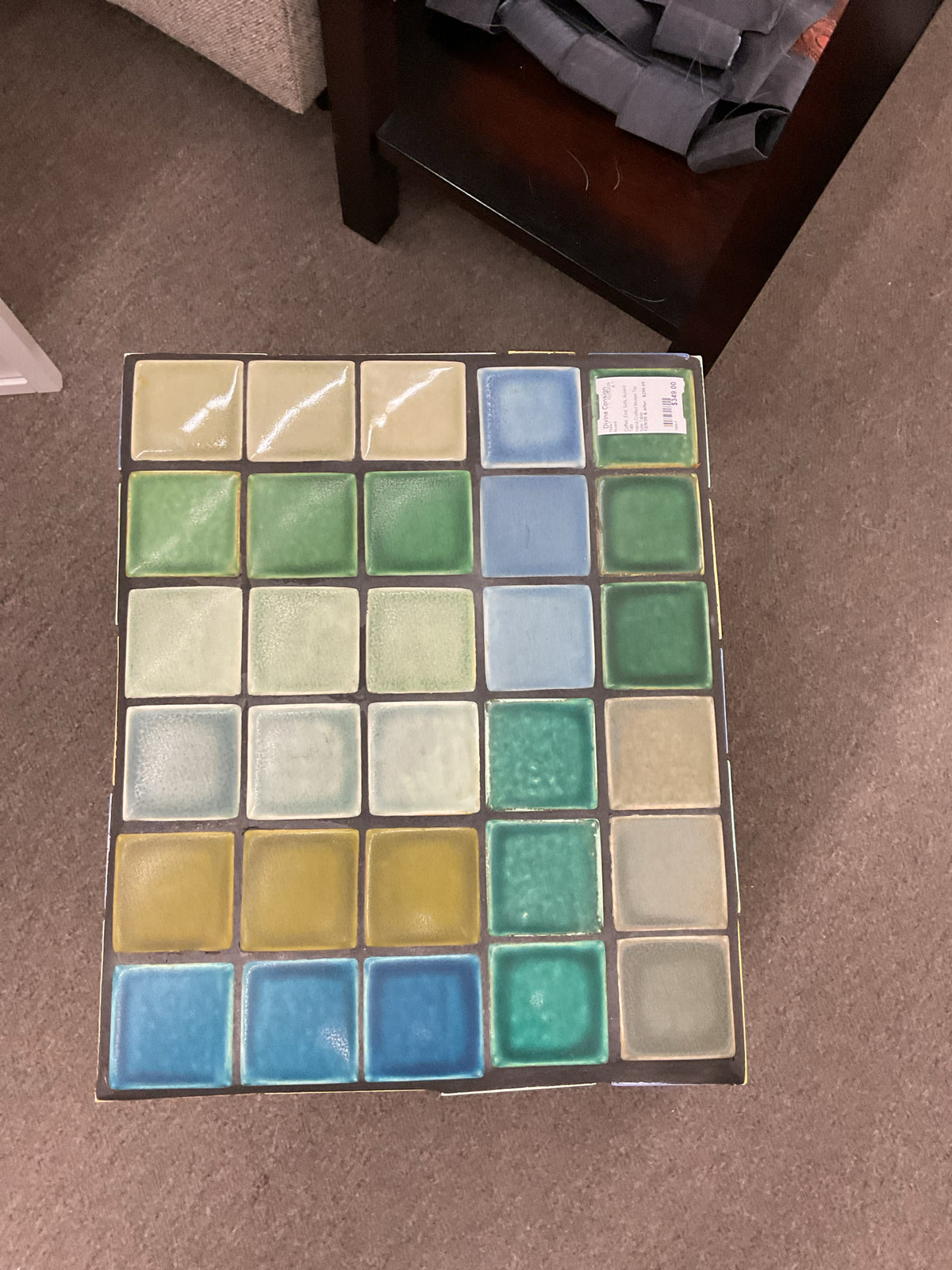 Hand-Crafted Motawi Tile Side Table