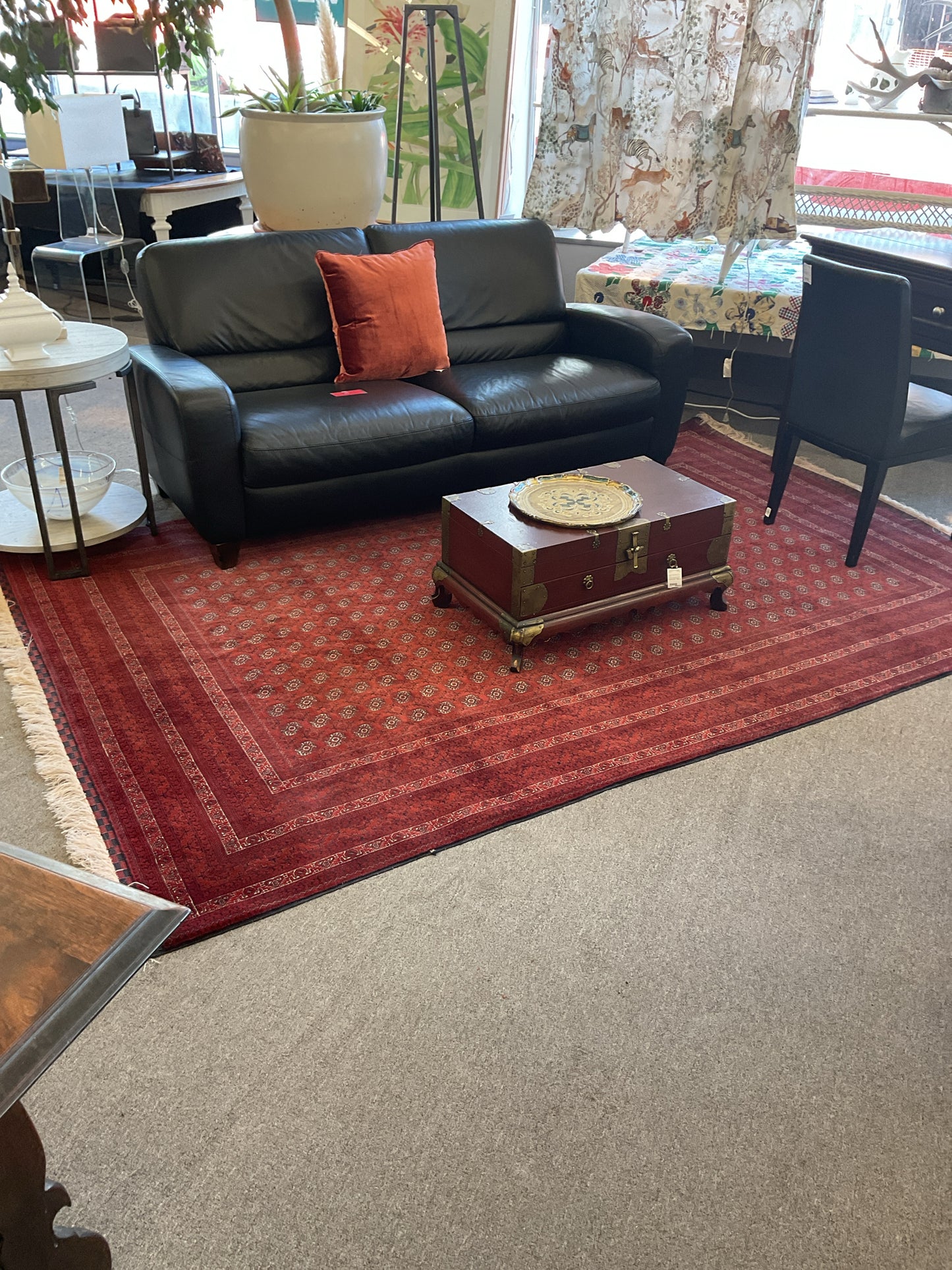 Turkoman Tribal Red Handmade Geometric Ruc 6x9