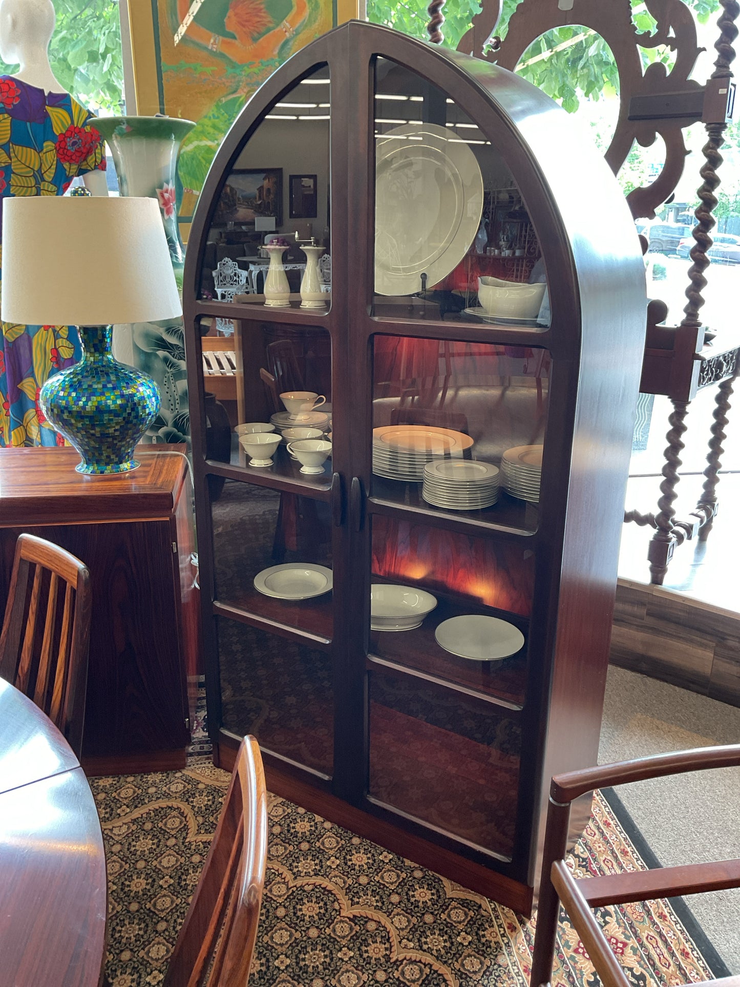 Dyrlund Danish Teak Cabinet w/Arch Top