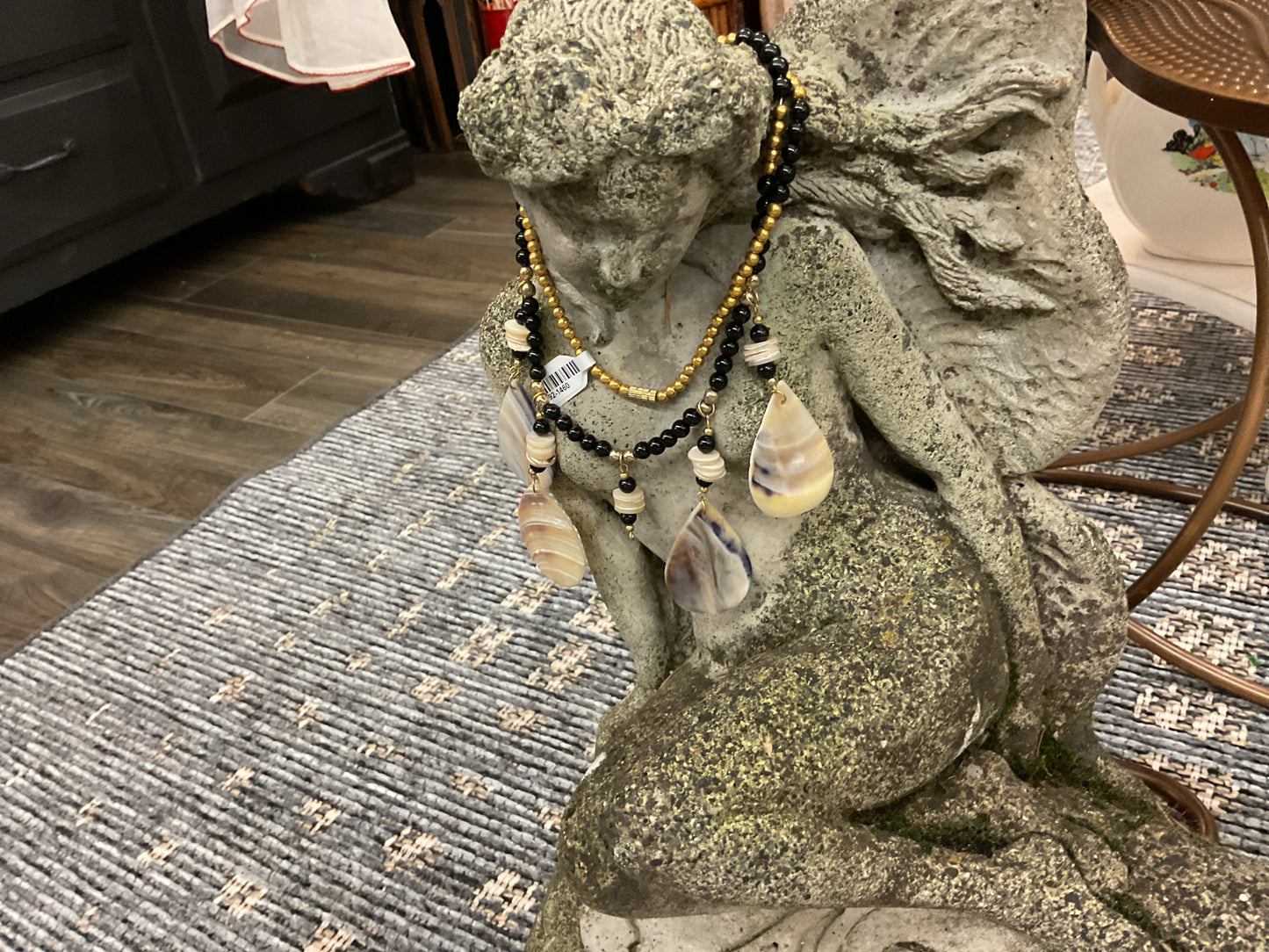 Old Mossy Angel Cement Statuary