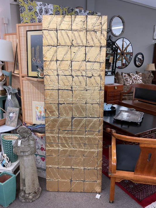 Canvas Wrapped Gold Black Modern Art