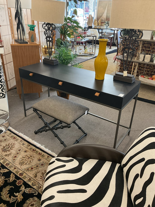 Modern Metal & Wood 3-Drawer Desk 60"L,31"H,22"D