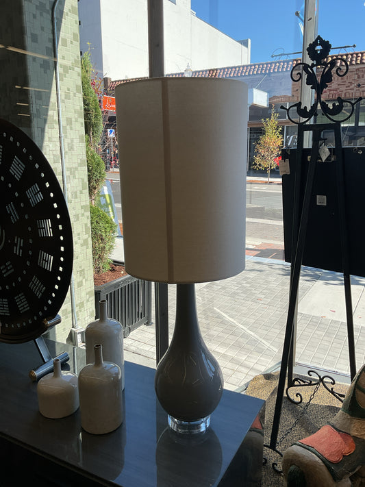 Modern Grey Glass Table Lamp