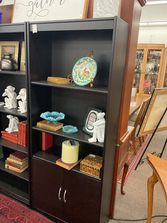 Black Adjustable Bookshelf 30"W,72"H,12"D