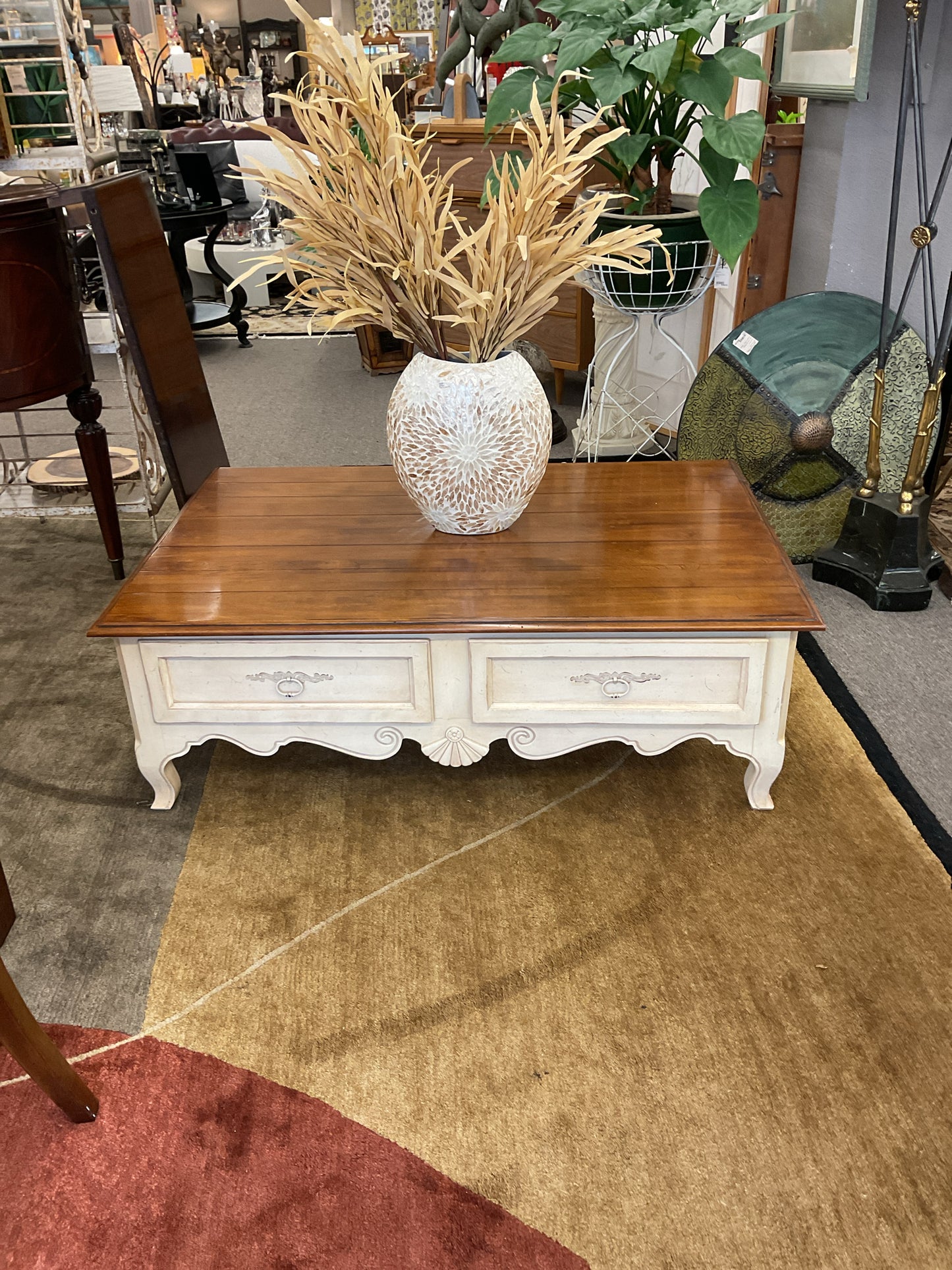 Ethan Allen Coffee Table French Country Collection 98x36