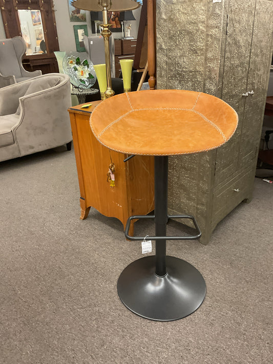Teal Suede Tufted Back Side Chair w/Tapered Legs