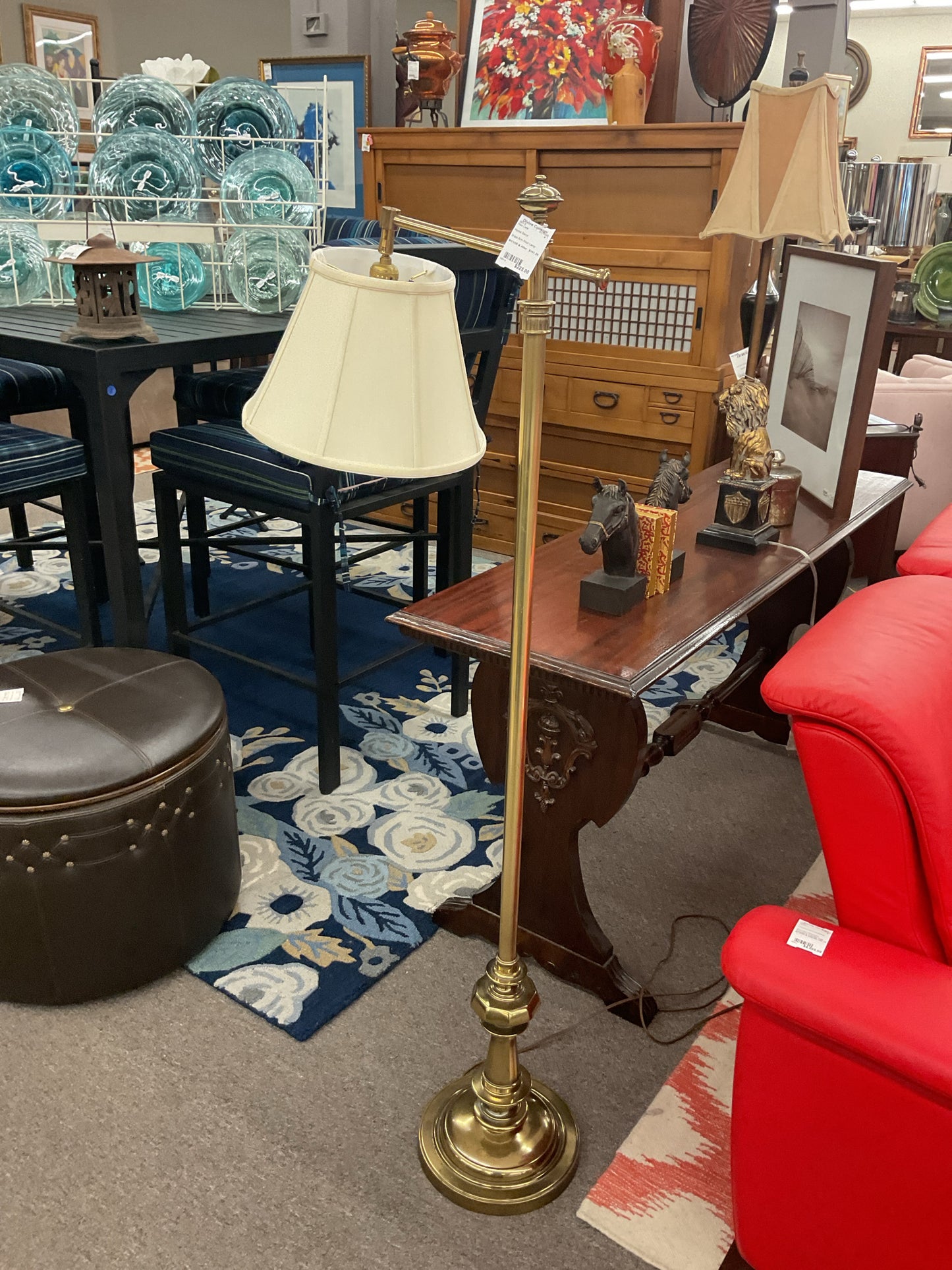 Brass Arm Floor Lamp