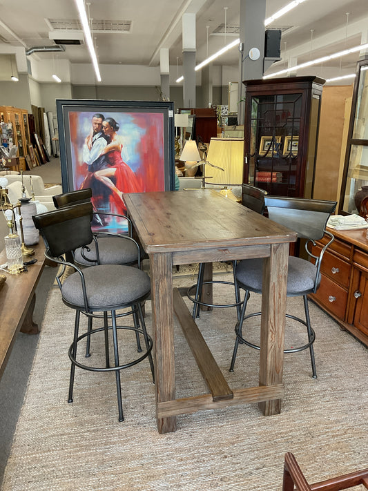 Counter Height Table & Chairs 60x30x42"