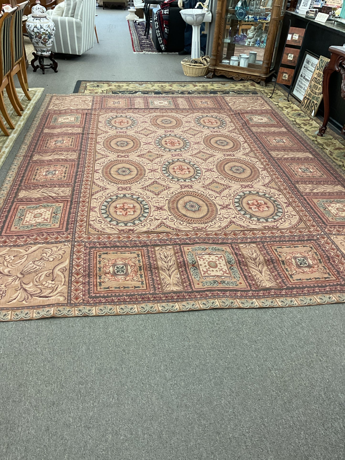 Neoclassical Needlepoint Rug 9'3"x 12'