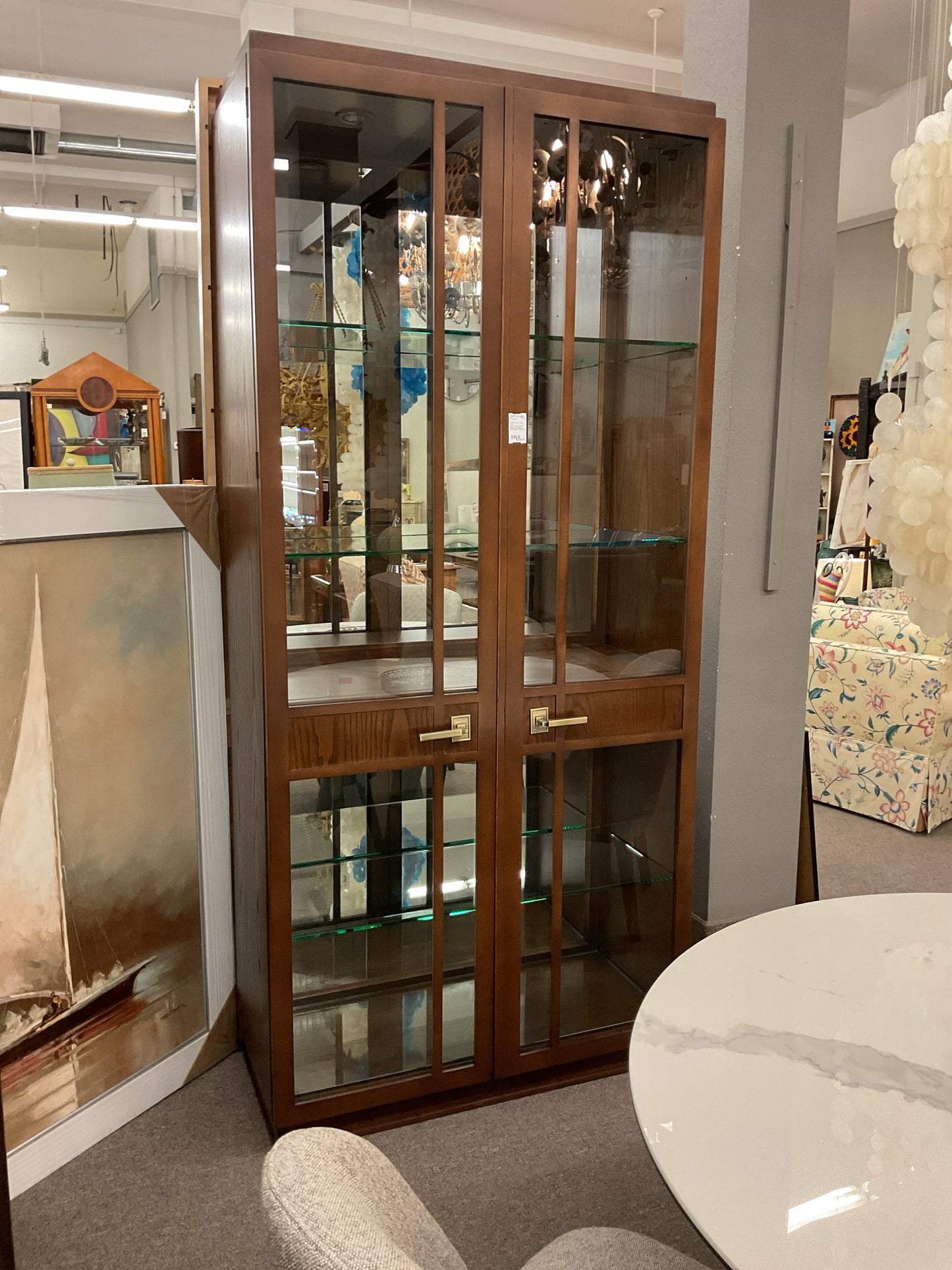 Modern Lighted Display Cabinet by Vanguard Furniture