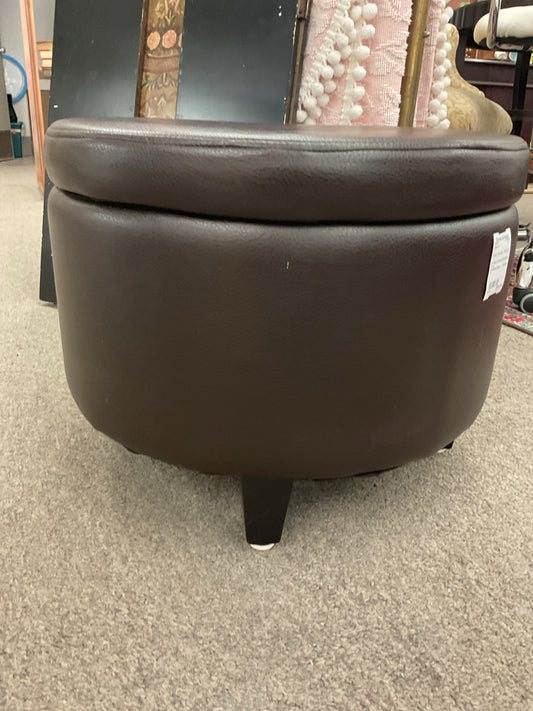 Storage Ottoman Espresso Vinyl