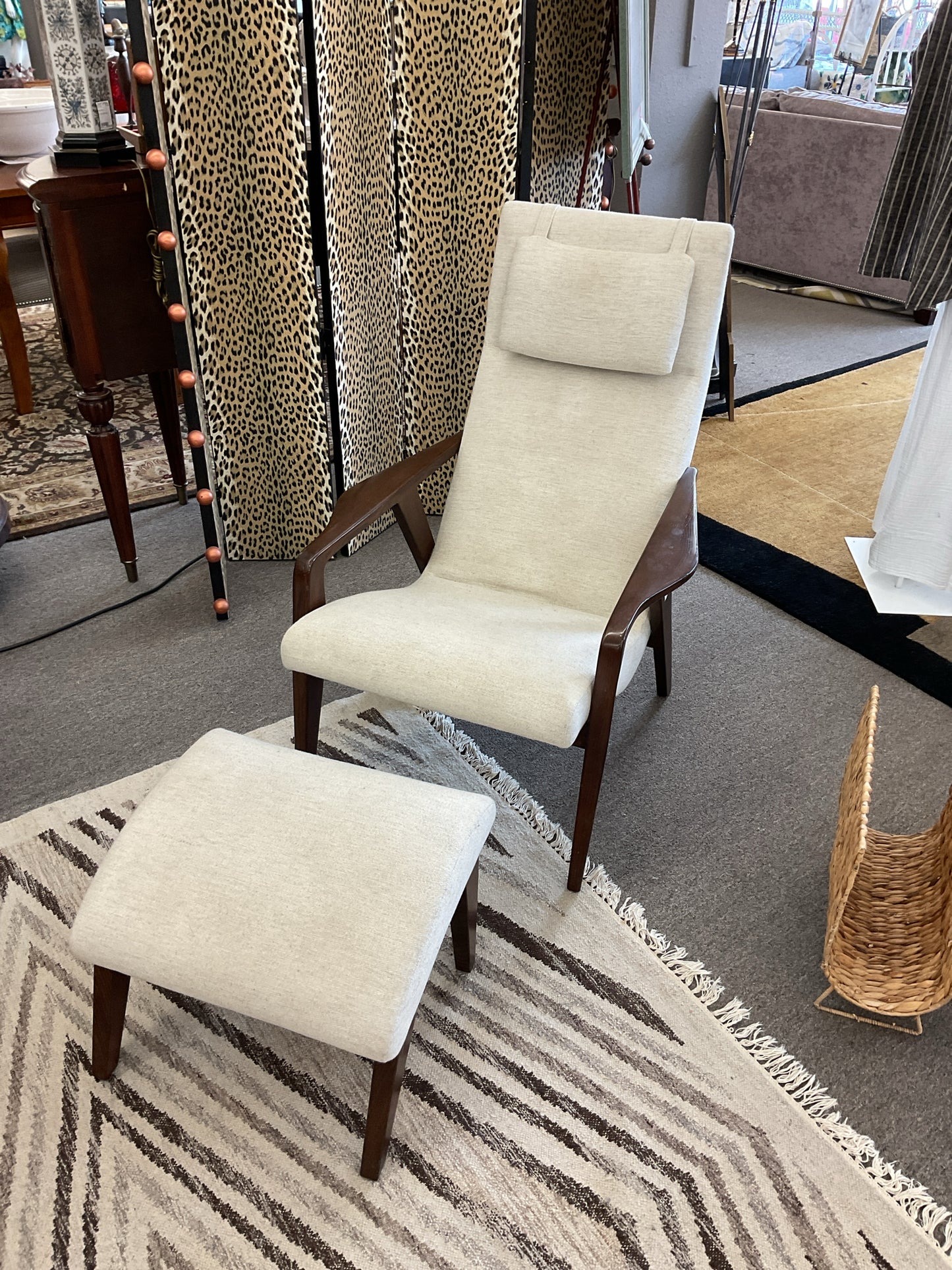 West Elm Lounging Chair w/Ottoman