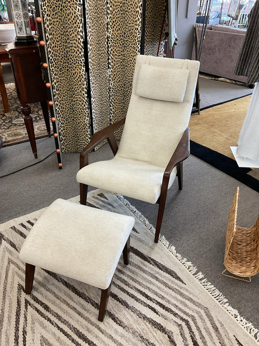 West Elm Lounging Chair w/Ottoman