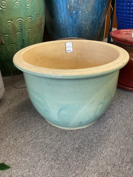 Green Ceramic Planter 19x12