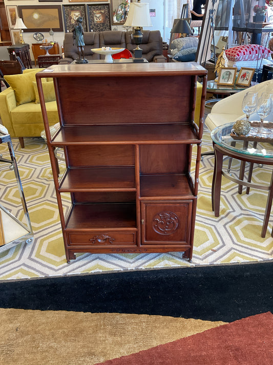 Chinoiserie Rosewood Etagere 30"L,43"H,12"D