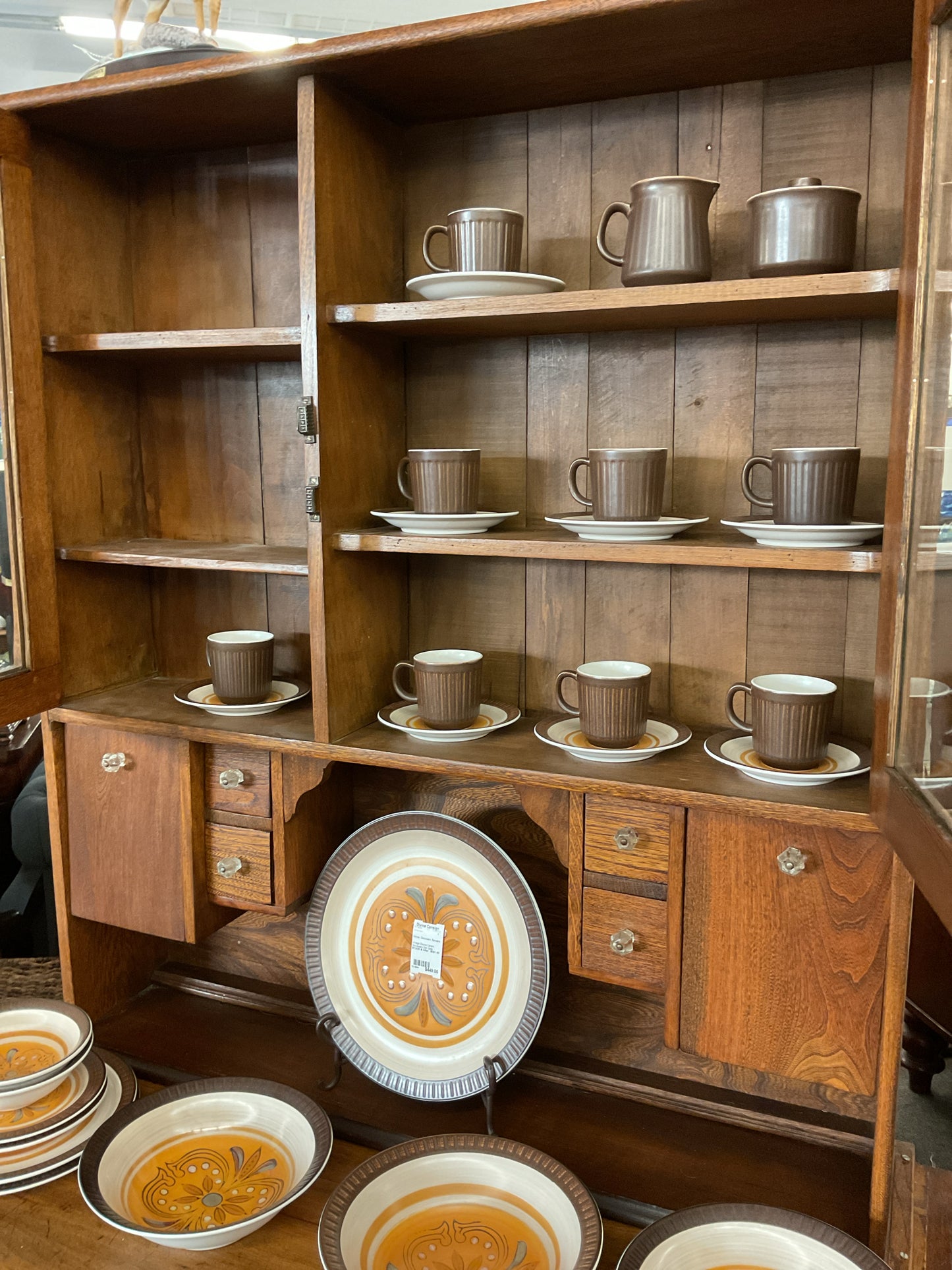 2-piece Hoosier Cabinet / Kitchen Queen circa 1898
