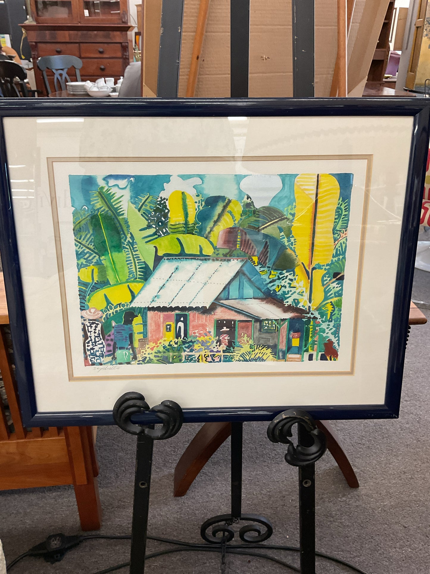 Michael Adams M.B.E The Seychelles Watercolor