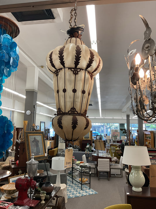 Mexican Hand-Blown Glass Hanging Light