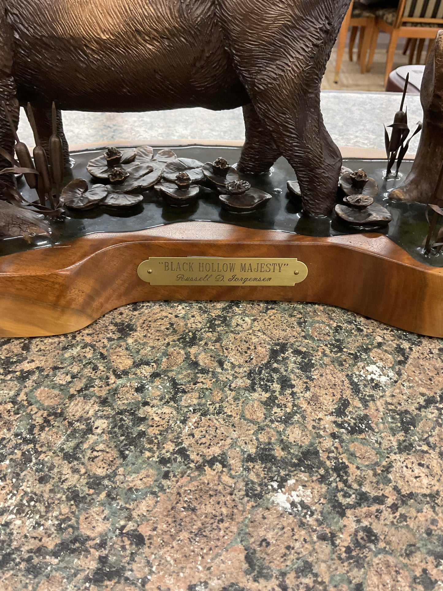 Russell D Jorgenson Bronze Sculpture "Black Hollow Majesty"