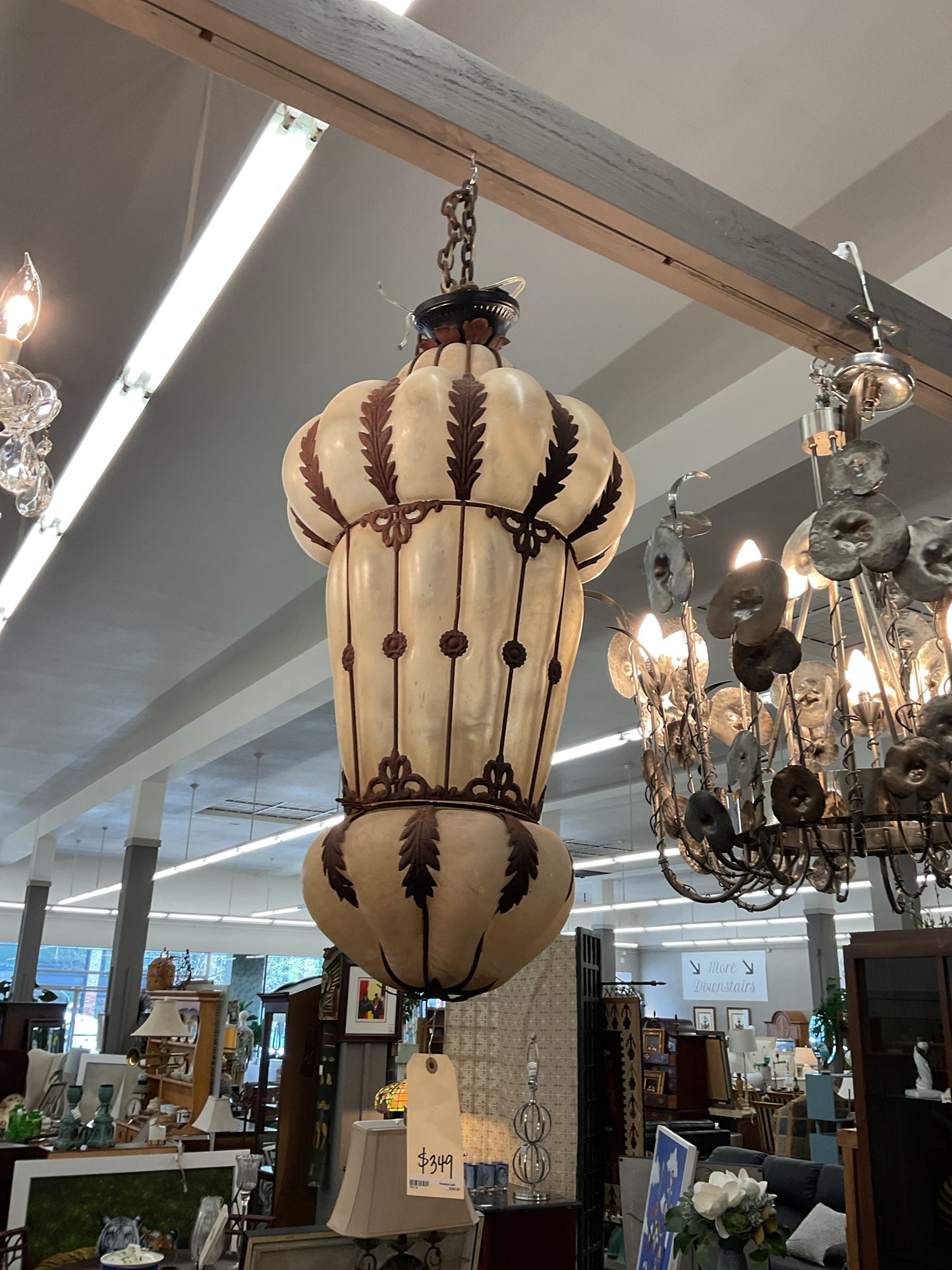 Mexican Hand-Blown Glass Hanging Light