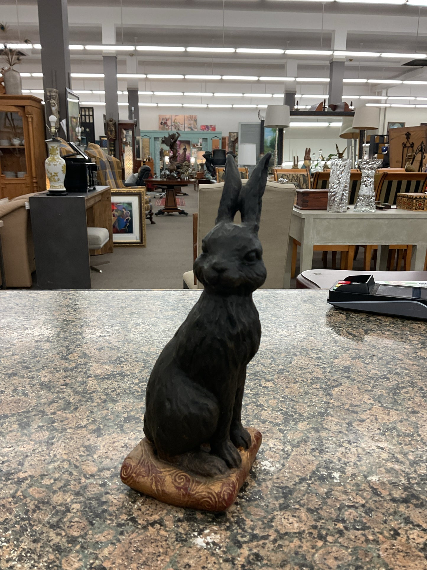 Bronze Bunny Rabbit Gold Base