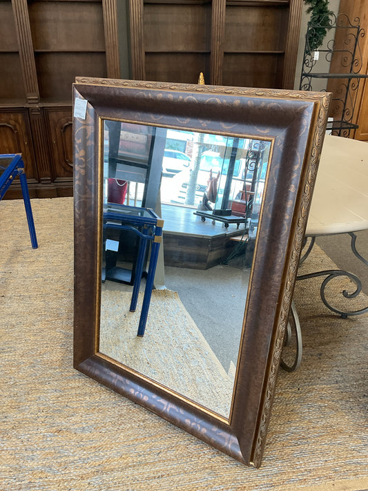 Wall Mirror Brown/Gold Frame 24x36