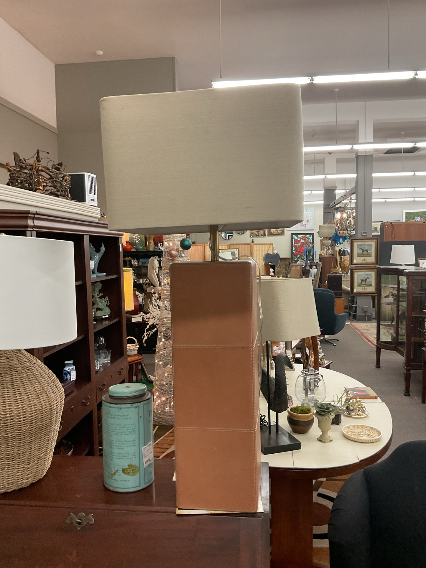 Geometrical Leather Lamp