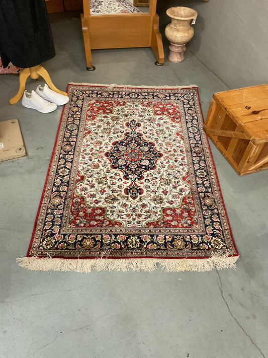 3'3 x 5 Persian Qum Authentic Pure Silk Rug