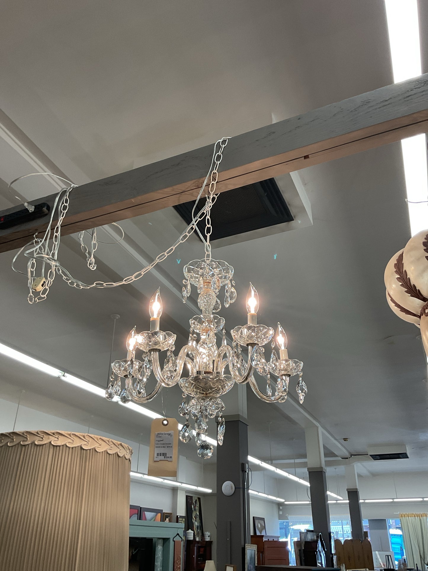 5-Arm Chrystal Chandelier