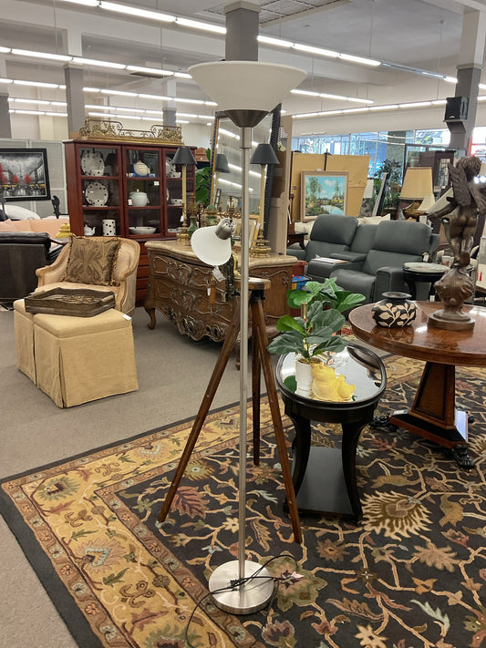 Brushed Nickel 2-Light Floor Lamp
