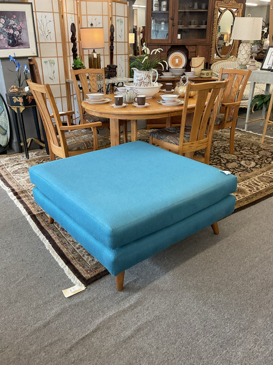 Teal Joybird Upholstered Ottoman