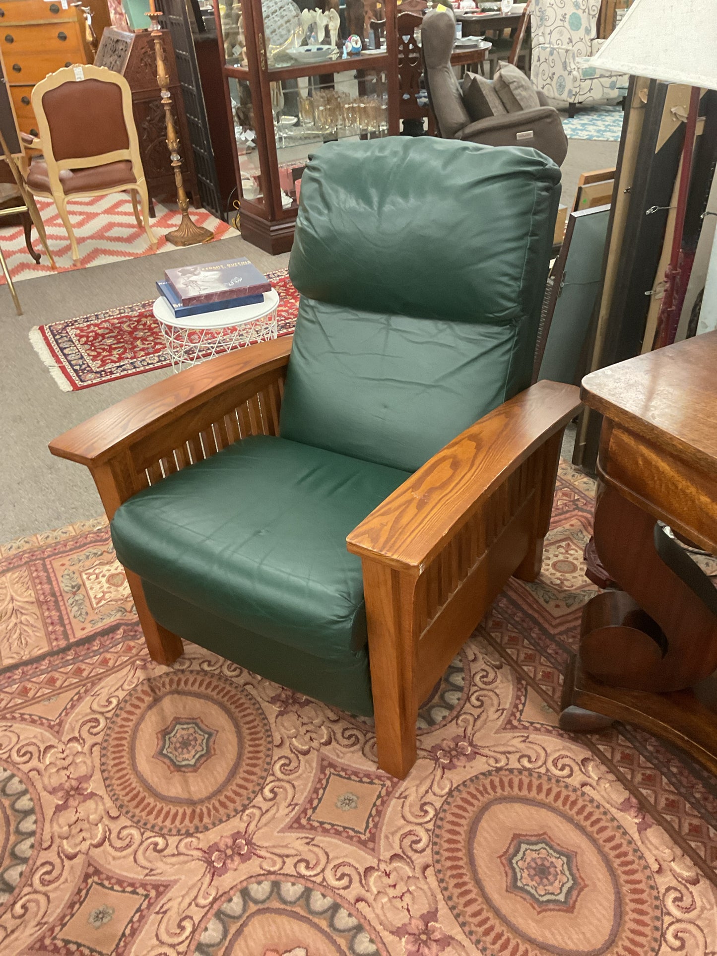 Barcalounger Mission Recliner, Highland Emerald / All Leather