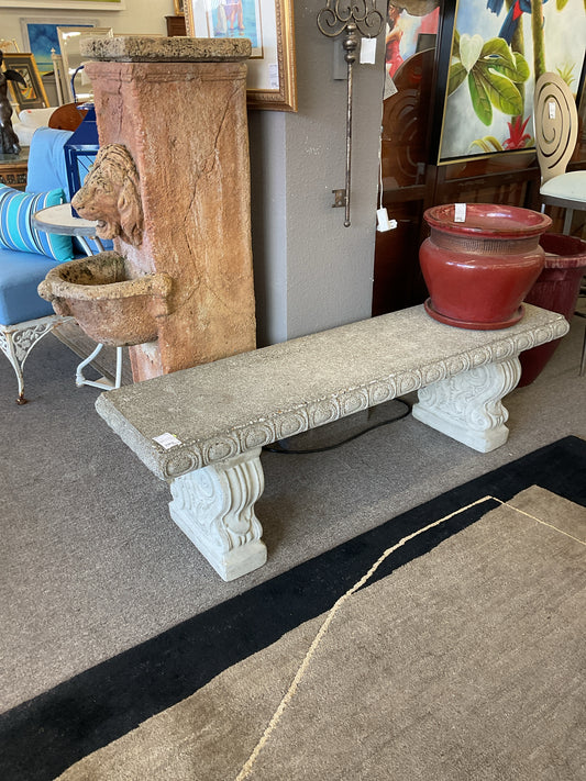 Concrete Garden Bench 57x16x18