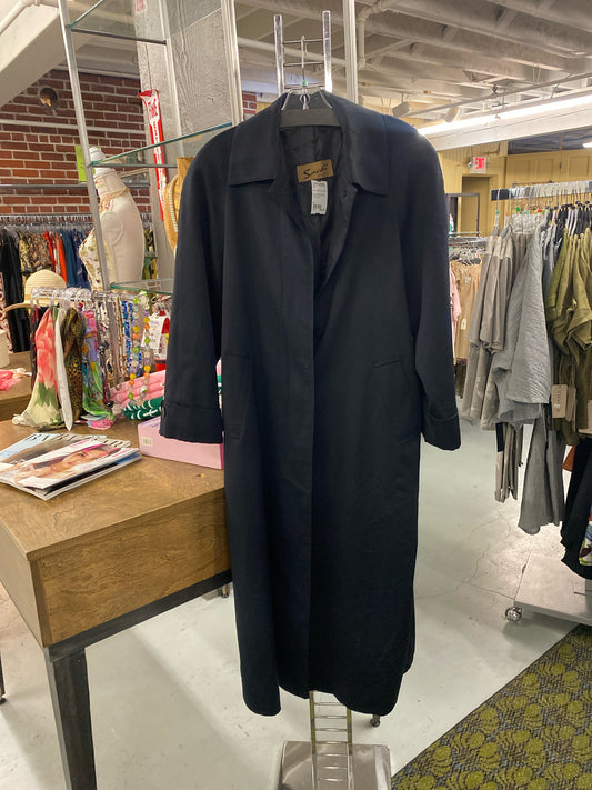 Sachi Black Trench Coat Size 4