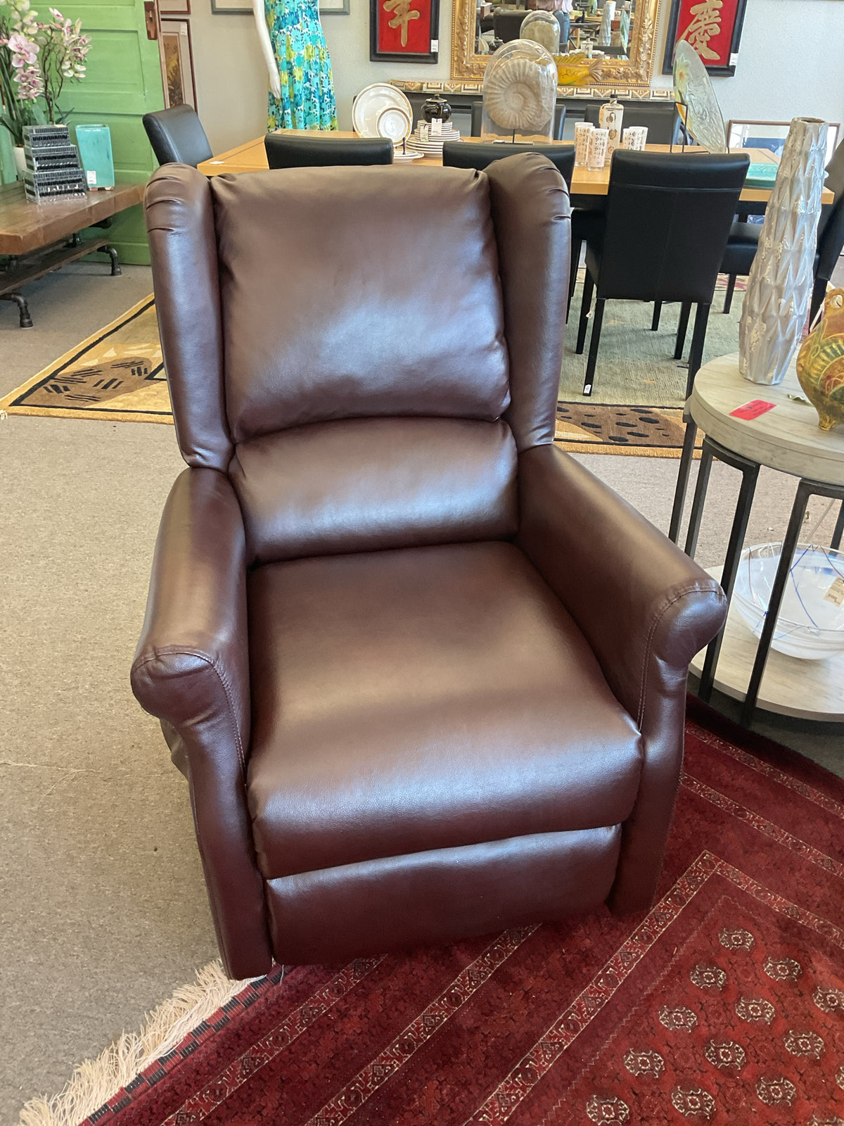Espresso Faux Leather Electrical Recliner