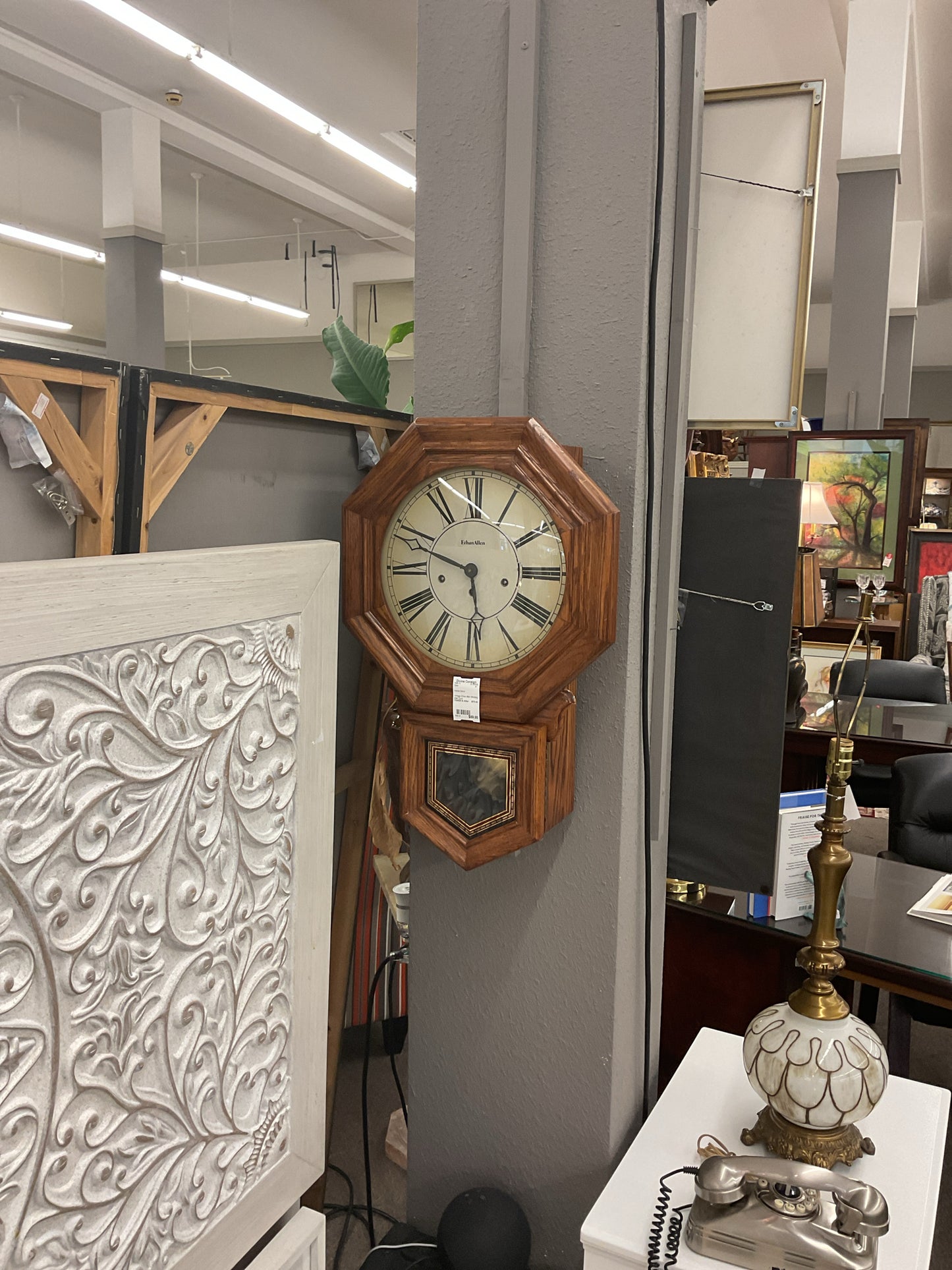 Vintage Ethan Allen Winding Wall Clock