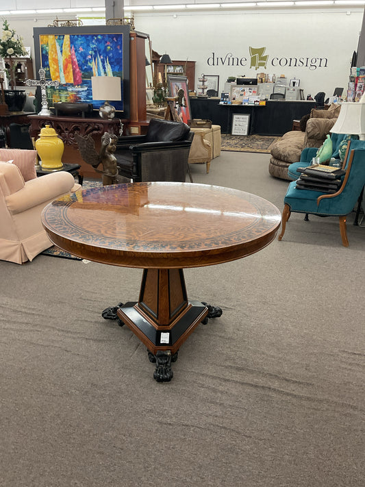 Regency Centre Table with Ebonized Inlay by Baker