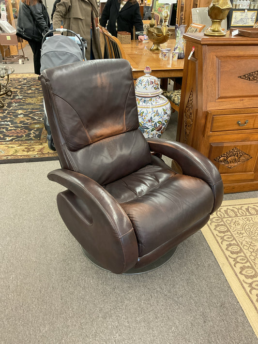 Lane Leather Swivel Recliner