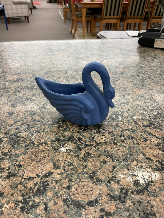 Niloak Pottery Swan Matte Blue