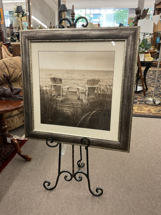Beach Scene Framed Print 29x29