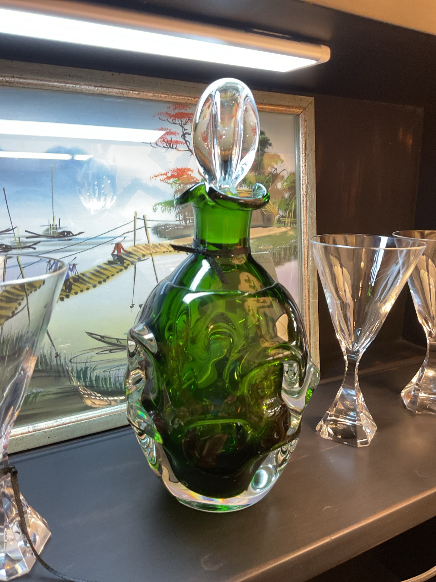 Unique Green Decanter