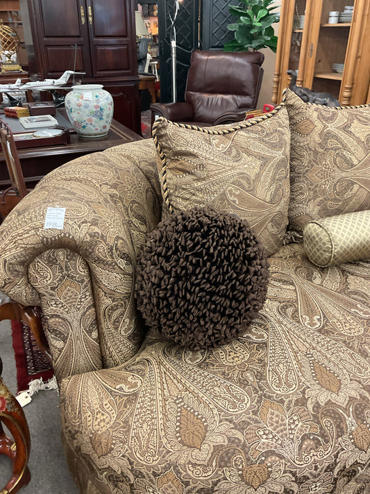Lush Brown Poof Pillow